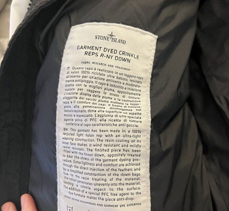 Stone Island 40223 Garment Dyed Crinkle Reps -ny Down