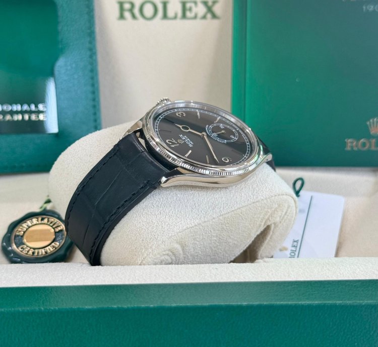 Rolex 1908 White Gold Black Dial Full Set 2024
