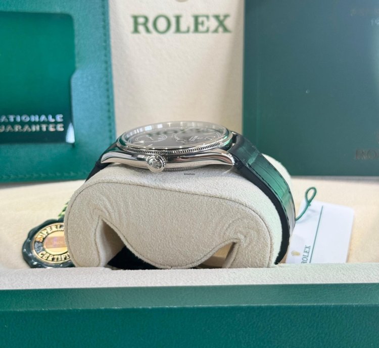 Rolex 1908 White Gold Black Dial Full Set 2024