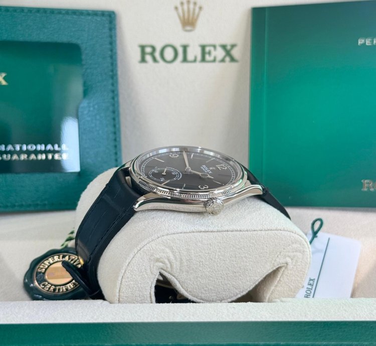 Rolex 1908 White Gold Black Dial Full Set 2024