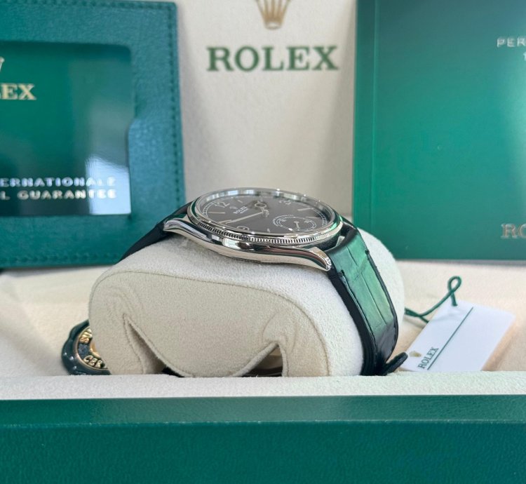 Rolex 1908 White Gold Black Dial Full Set 2024