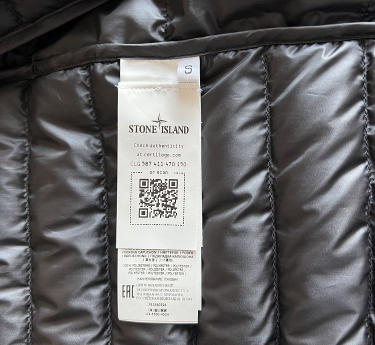 Stone Island 40324 Hooded Down Nylon Ripstop Jacket In Black