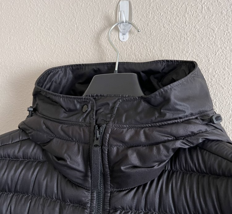 Stone Island 40324 Hooded Down Nylon Ripstop Jacket In Black