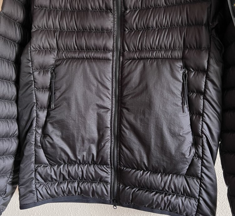 Stone Island 40324 Hooded Down Nylon Ripstop Jacket In Black