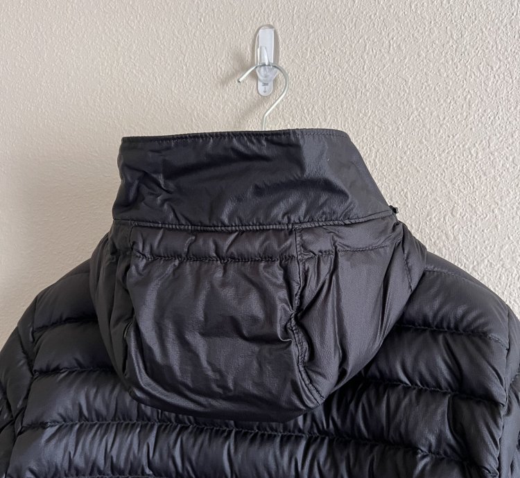 Stone Island 40324 Hooded Down Nylon Ripstop Jacket In Black