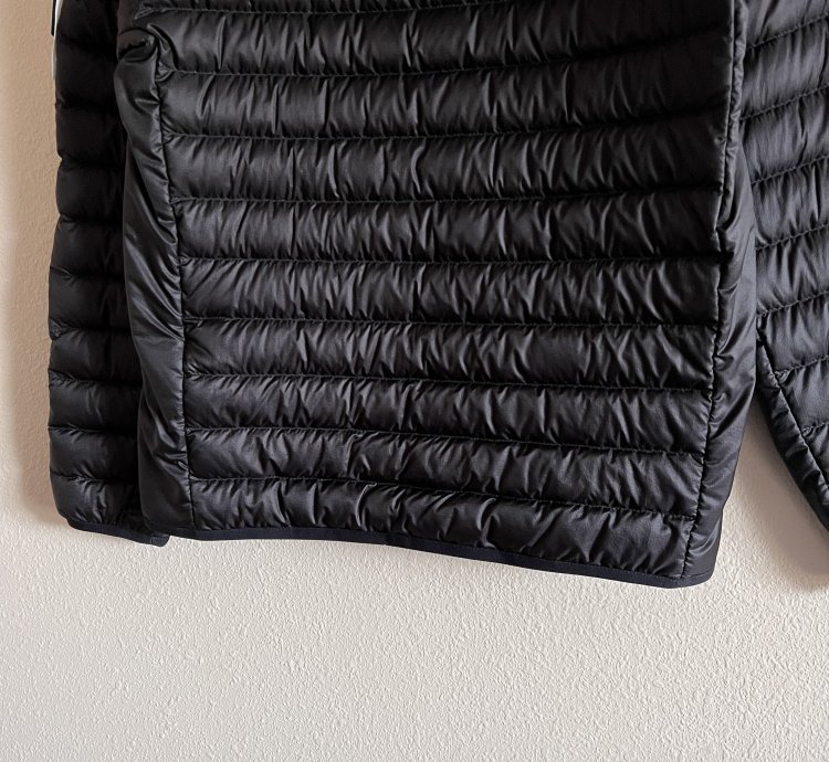 Stone Island 40324 Hooded Down Nylon Ripstop Jacket In Black