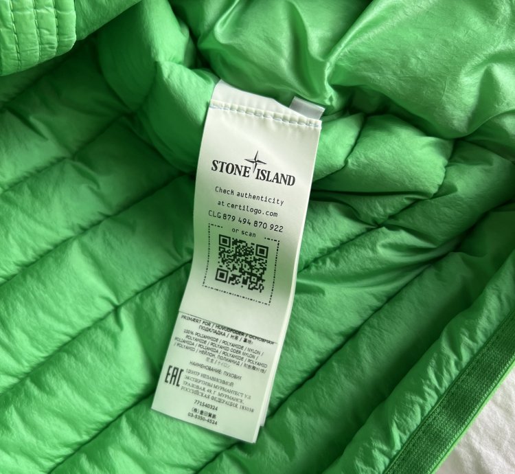Stone Island 40324 Real Down Jacket In Light Green