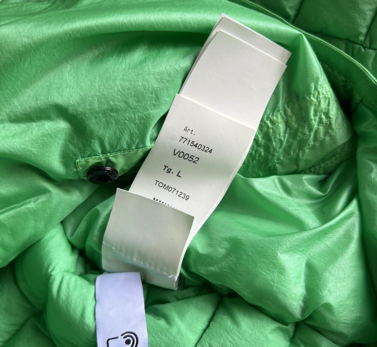 Stone Island 40324 Real Down Jacket In Light Green