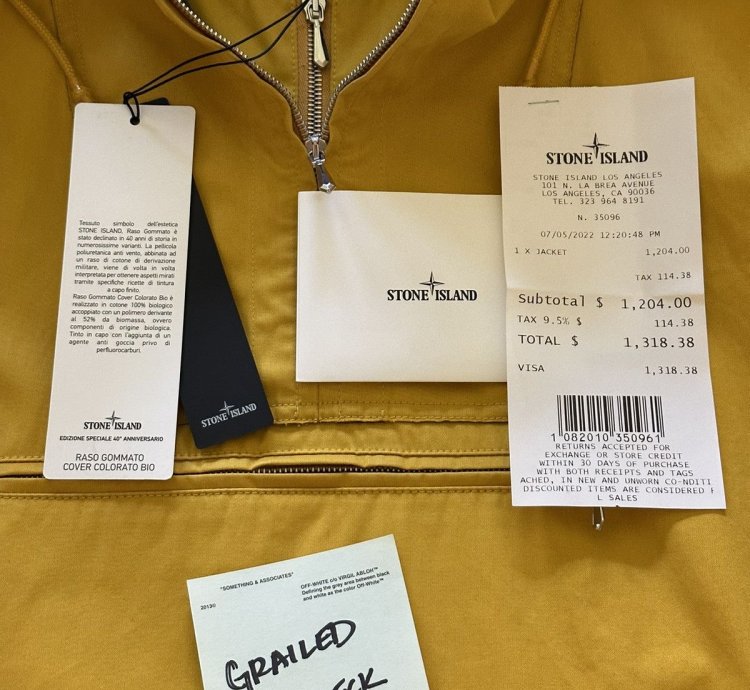 Stone Island 40th Anni Raso Gommato Cover Colorato Bio -
