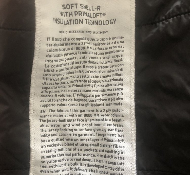 Stone Island 42227 Soft Shell- With Primaloft Insulation