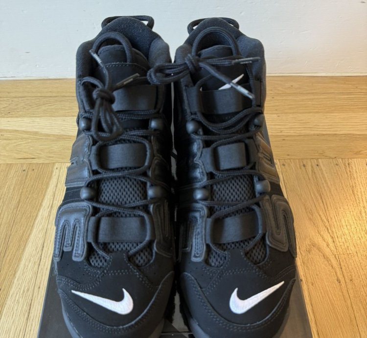 Nike Supreme Air More Uptempo Triple Black 2017 New Box