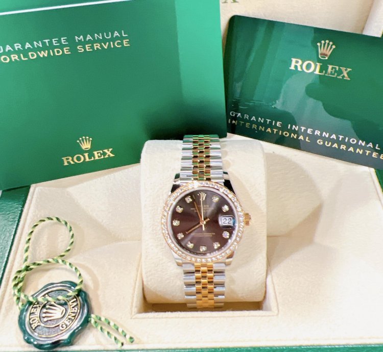 Rolex Datejust 31 2025 New Datejust 31 Yellow Gold Two Tone Dark Grey Diamond Jubilee