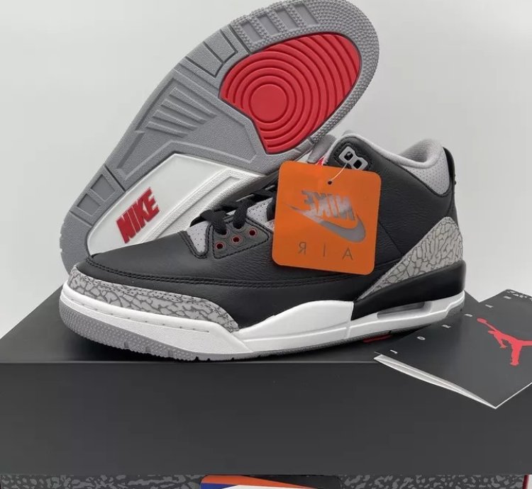 Nike Air Jordan 3 Retro Og Black Cement 2024 dn3707-010 Brand New