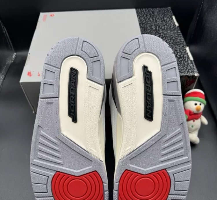 Nike Air Jordan 3 Retro Summit White Fire Red Mens Ct8532-106