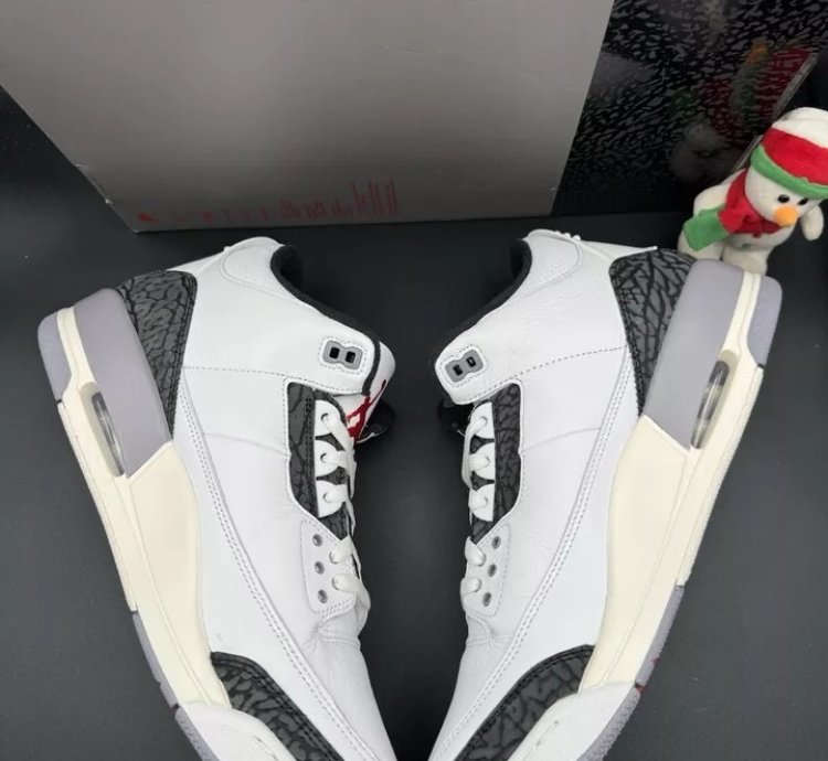Nike Air Jordan 3 Retro Summit White Fire Red Mens Ct8532-106