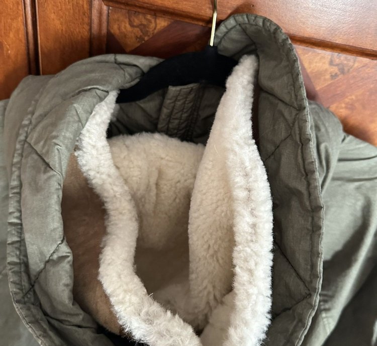 Stone Island 50 Fili Resinata Down-tc With Sheepskin Hood