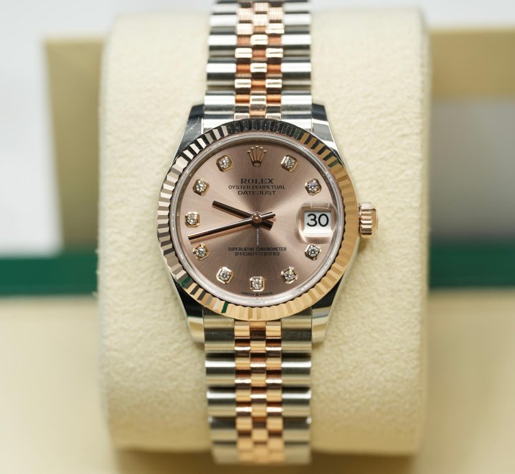 Rolex Datejust 31 2024 Steel Rose Datejust 31 Pink Diamond Dial Unworn Box Papers 278271