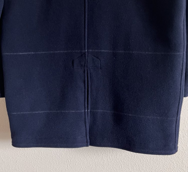 Stone Island 70753 Long Wool Coat In Navy