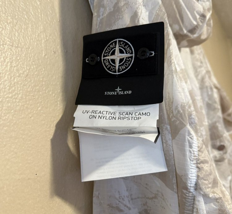 Stone Island 7100011 Uv-reactive Scan Camo On Nylon Ripstop