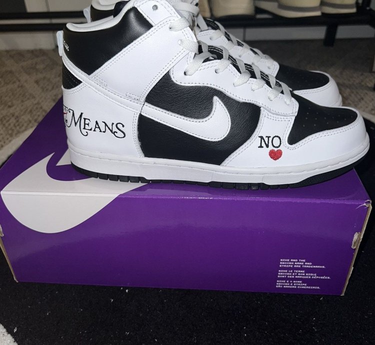 Nike Supreme Dunk High Sb By Any Means Black White