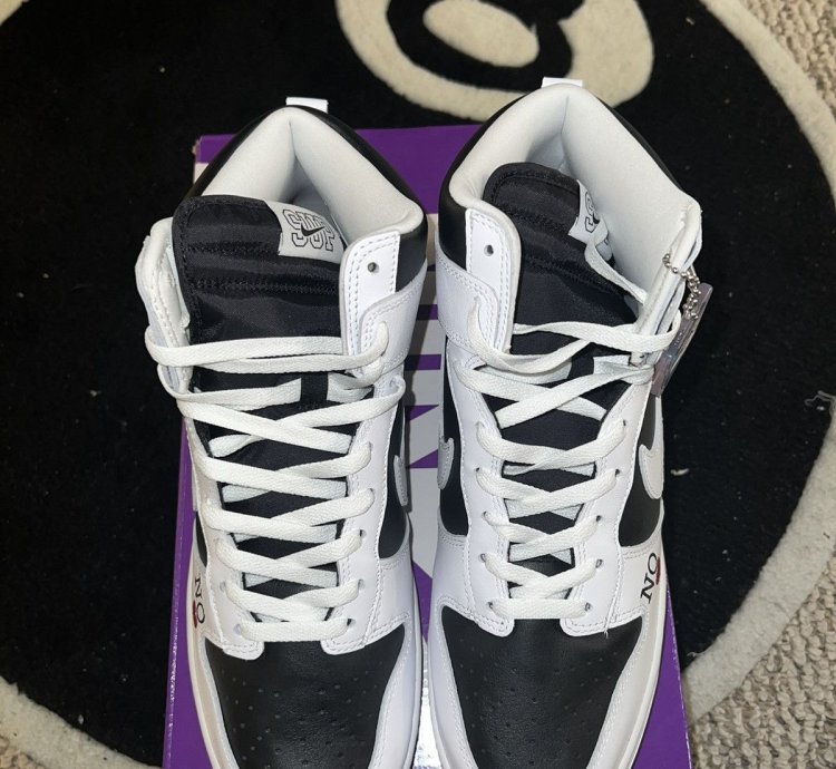 Nike Supreme Dunk High Sb By Any Means Black White