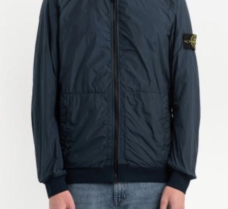 Stone Island 721543230 - Nwot Blue Light Jacket Crinkle Reps