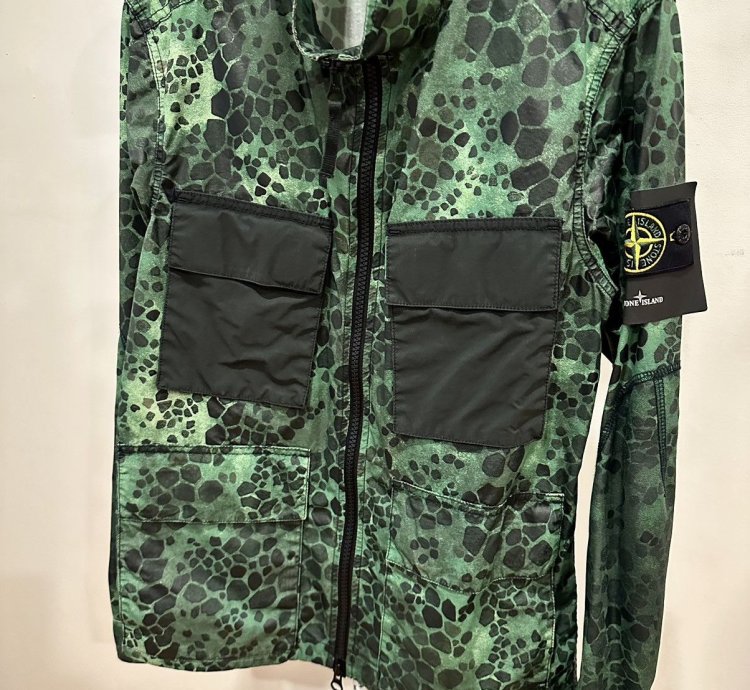 Stone Island Alligator Camo Light Cotton-nylon Tela Jacket