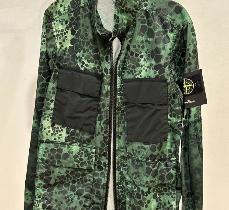 Stone Island Alligator Camo Light Cotton-nylon Tela Jacket