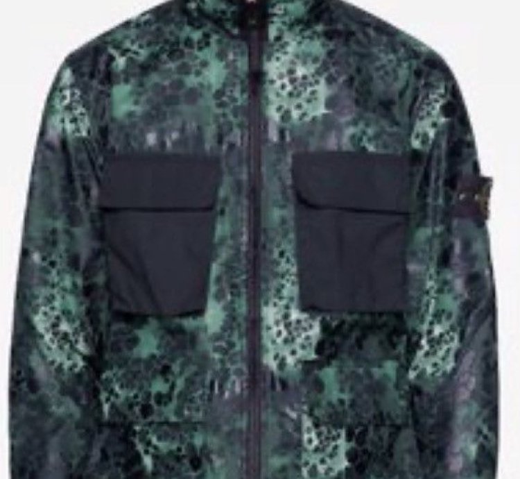 Stone Island Alligator Camo Light Cotton-nylon Tela Jacket