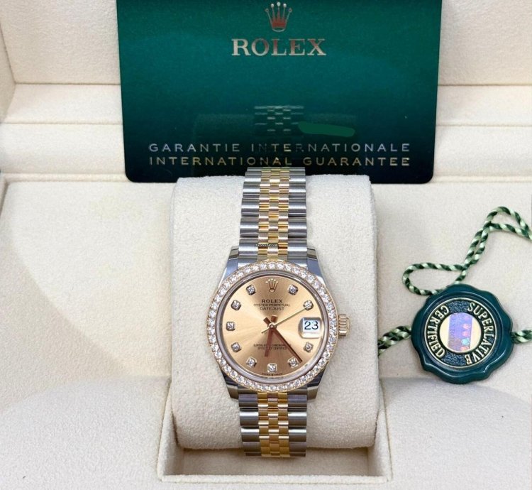 Rolex Datejust 31 278383 Datejust 31mm Steel Yellow Gold Champagne Diamond-dial Diamond Bezel Jubilee