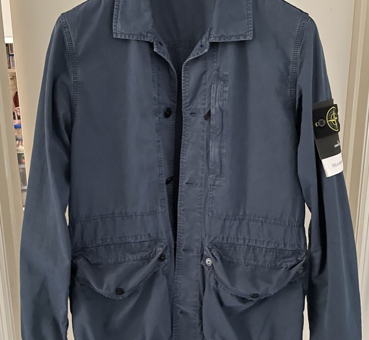 Stone Island Avio Blue Canvas Field Jacket