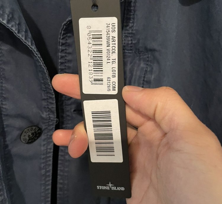 Stone Island Avio Blue Canvas Field Jacket