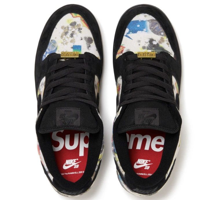 Nike Supreme Rammellzee Sb Dunk Low Black Size 9