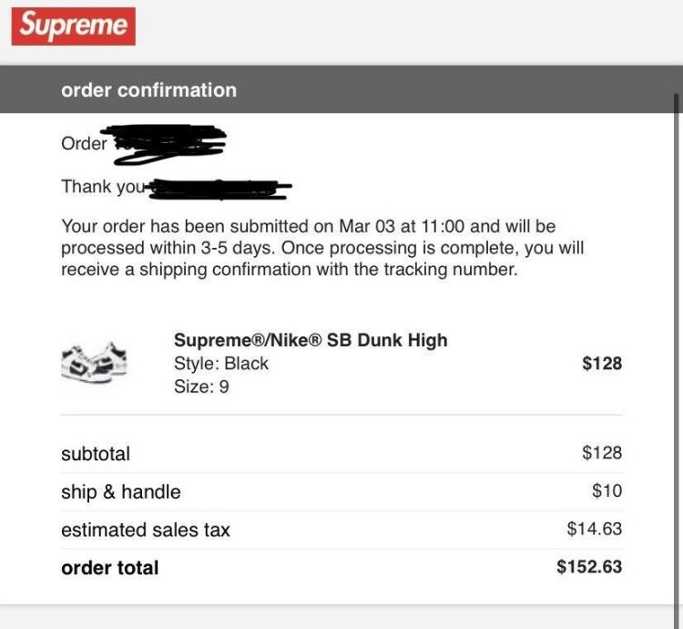 Nike Supreme Sb Dunk High By Any Means Necessary In Hand