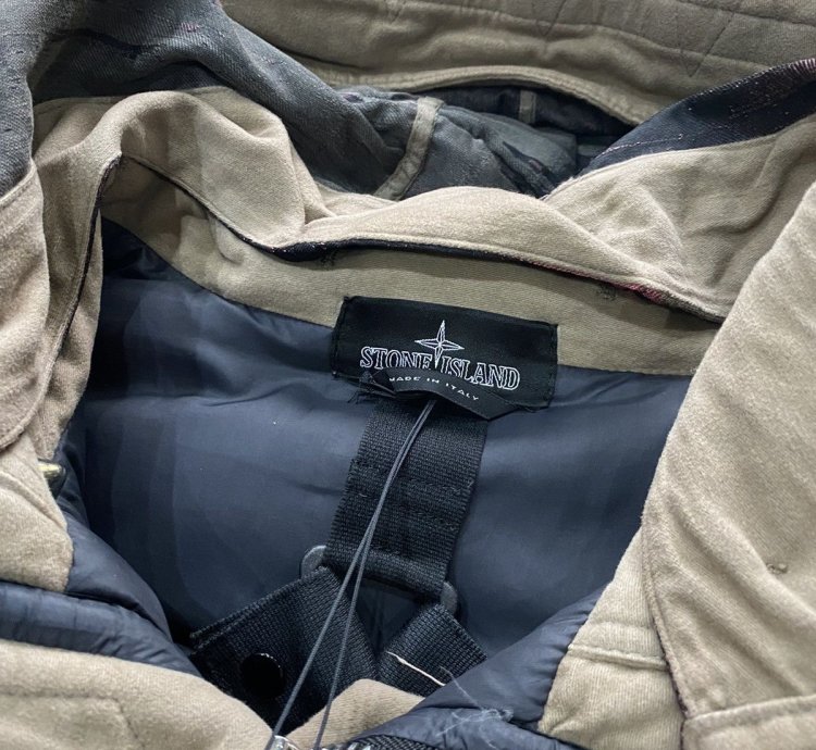 Stone Island Big Loom Jacquard Puffer Jacket Coat