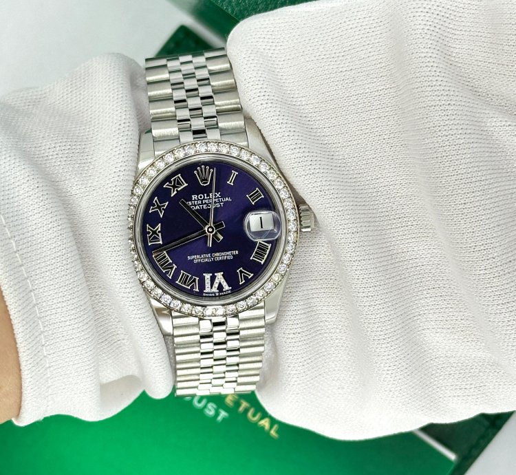 Rolex Datejust 31 31mm Purple Roman Jubilee 278384rbr-0030 Unworn 2024