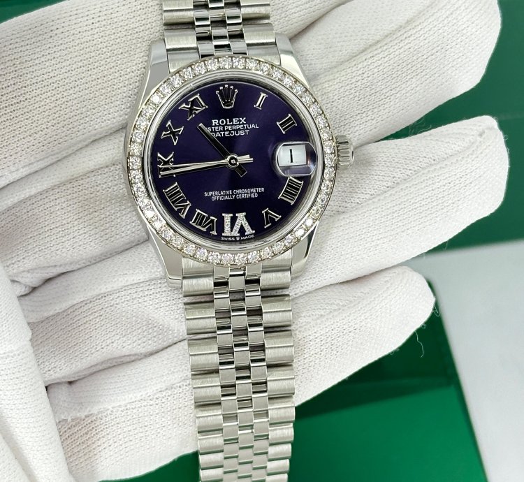 Rolex Datejust 31 31mm Purple Roman Jubilee 278384rbr-0030 Unworn 2024