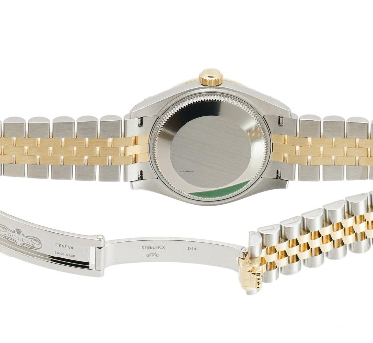 Rolex Datejust 31 31mm Steel And 18k Yellow Gold Black Mother-of-pearl Diamond Dial Jubilee Bracelet