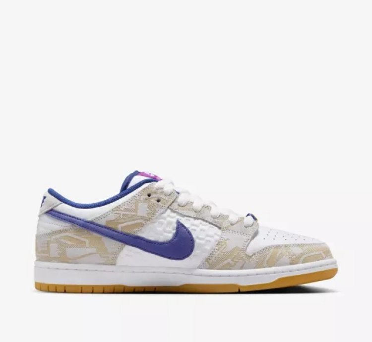Nike X Rayssa Leal Sb Dunk Low Prm Pure Platinum Vivid Purple Shoes Fz5251-001