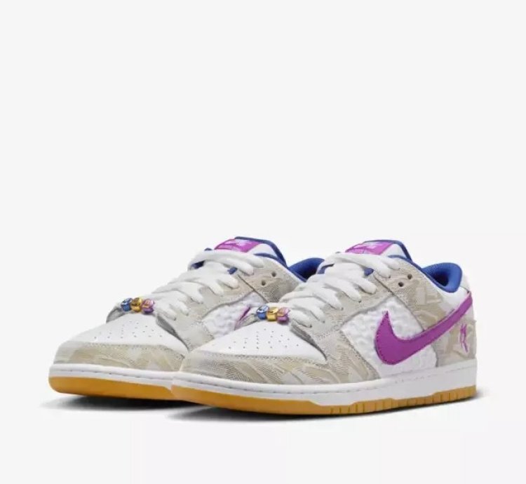 Nike X Rayssa Leal Sb Dunk Low Prm Pure Platinum Vivid Purple Shoes Fz5251-001