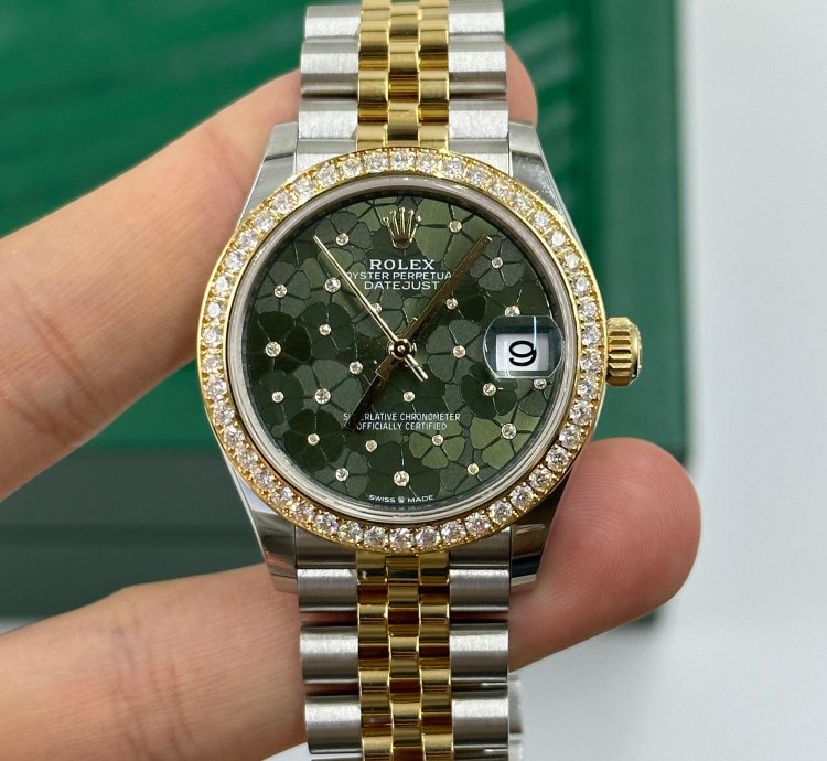 Rolex Datejust 31 Green Floral Jub