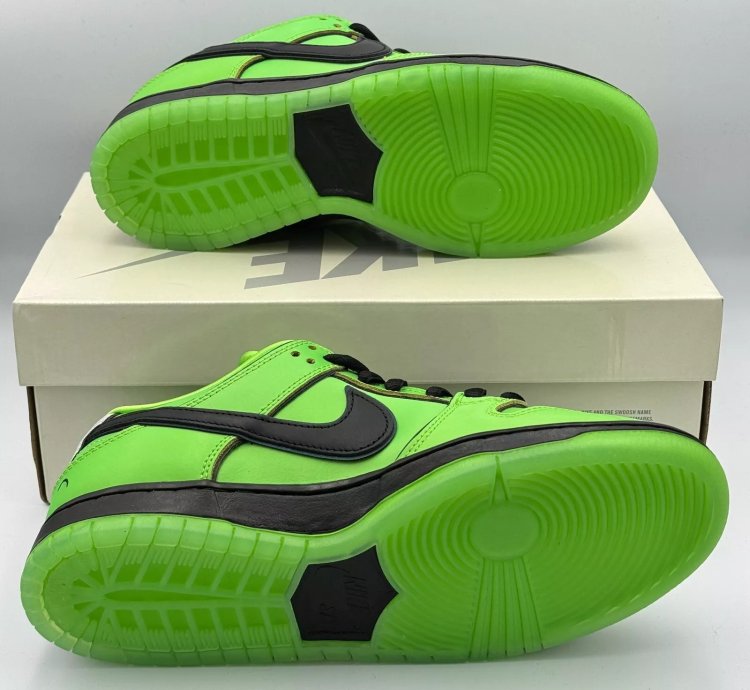 Nike Sb X The Powerpuff Girls Dunk Low Pro Qs Buttercup Fz8319-300