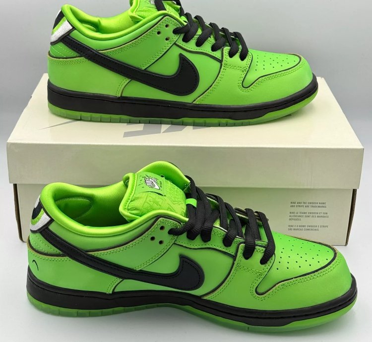 Nike Sb X The Powerpuff Girls Dunk Low Pro Qs Buttercup Fz8319-300