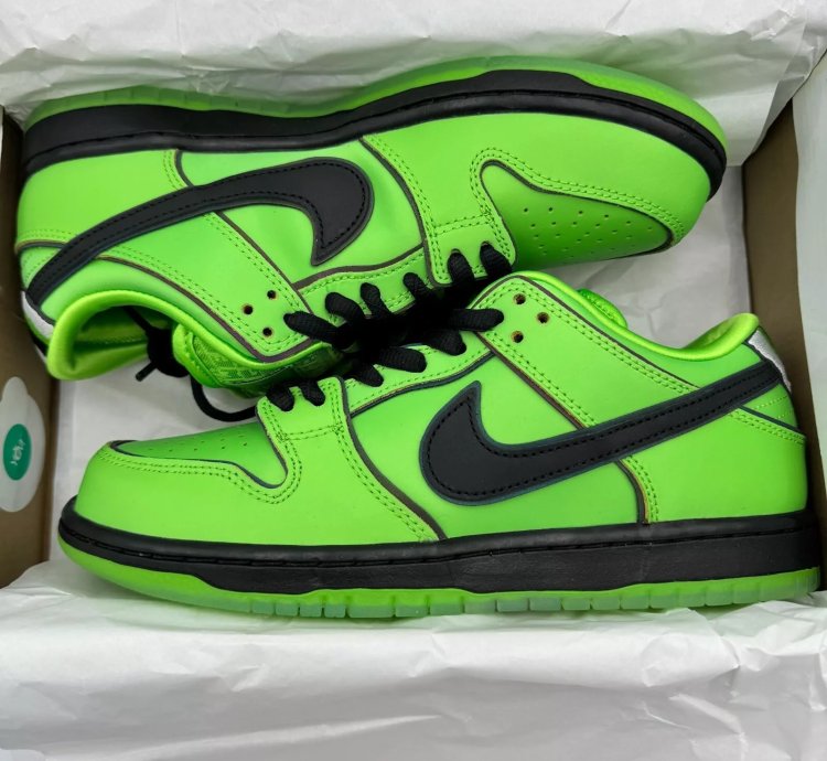 Nike Sb X The Powerpuff Girls Dunk Low Pro Qs Buttercup Fz8319-300