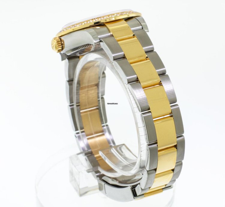Rolex Datejust 31 Lady-datejust 31mm Yellow Gold Steel Champagne Diamond Dial Diamond Bezel 278383