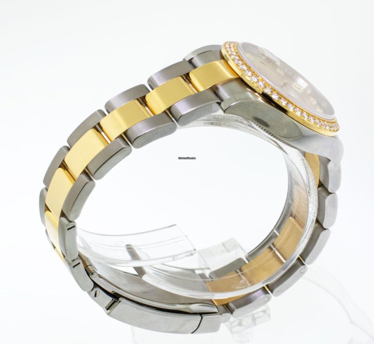 Rolex Datejust 31 Lady-datejust 31mm Yellow Gold Steel Champagne Diamond Dial Diamond Bezel 278383