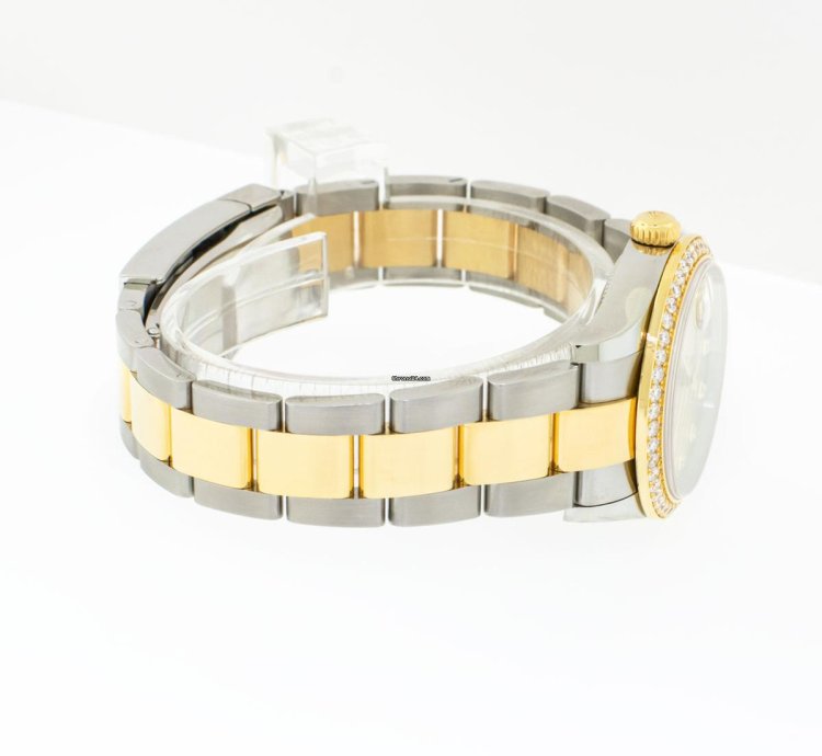 Rolex Datejust 31 Lady-datejust 31mm Yellow Gold Steel Champagne Diamond Dial Diamond Bezel 278383