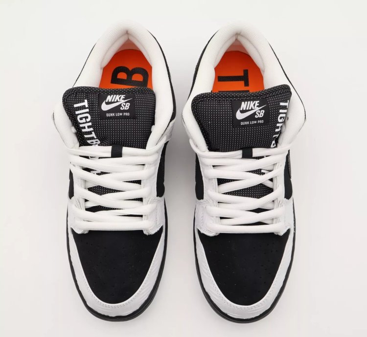 Nike Sb Dunk Low Pro Qs Black White Safety Orange Fd2629-100 Tightbooth
