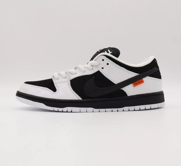 Nike Sb Dunk Low Pro Qs Black White Safety Orange Fd2629-100 Tightbooth