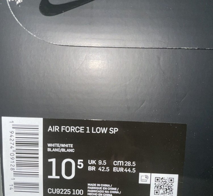Nike Supreme White Air Force 1 Low